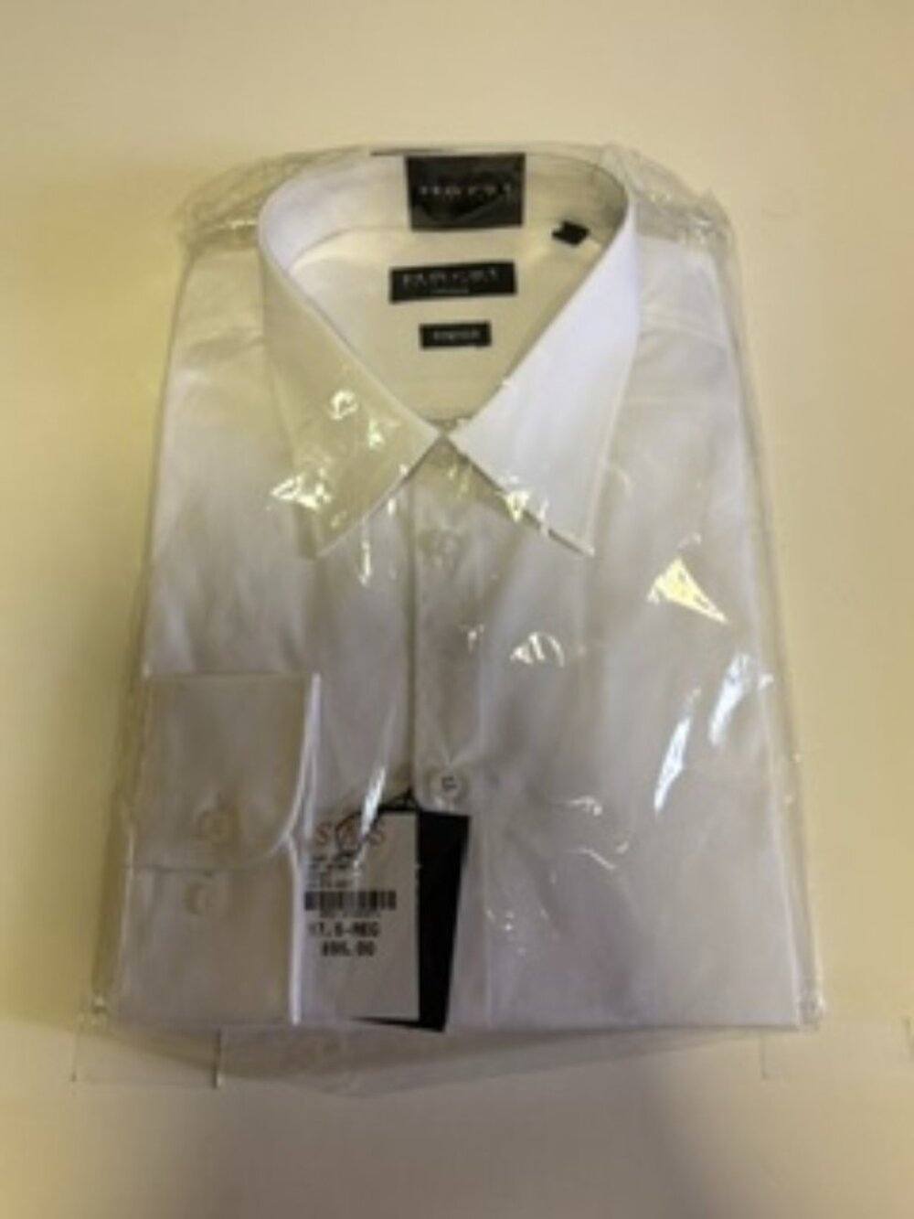 Horst men White dress cotton stretch shirt, long sleeve 17.5 reg NWT